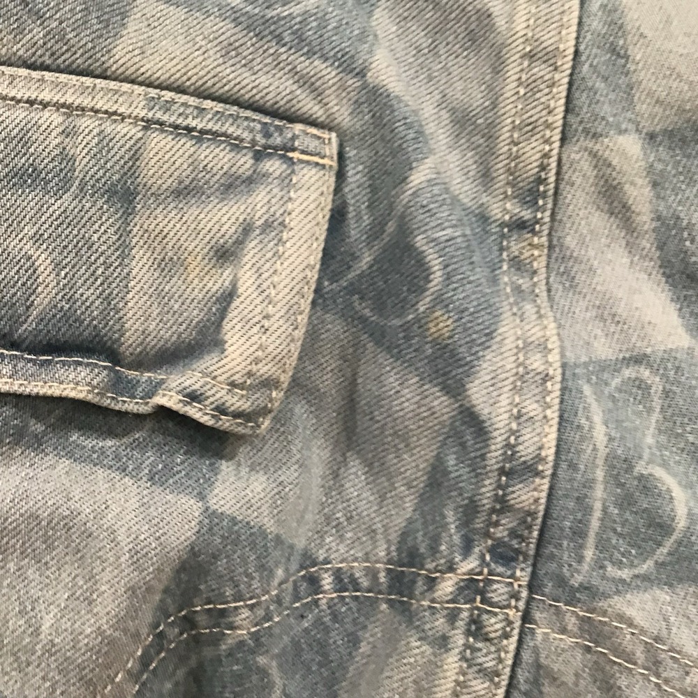 Blue Sky Inn Cargo Jeans Blue Denim Womens Size Small Monogrammed B Light Wash - Picture 11 of 16